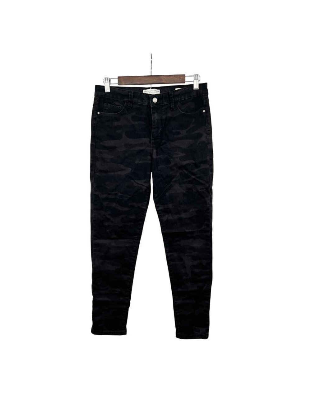 Sanctuary Womens Camo Ankle Skinny Jeans Black/Gray Size 6 Mid Rise